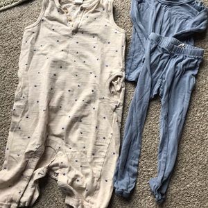Kyte pajamas and H&M sleeveless romper